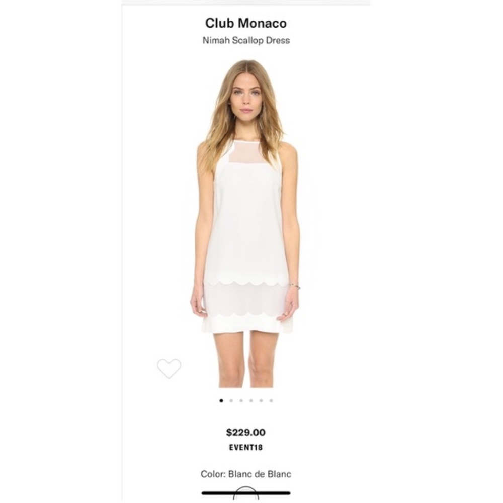 CLUB MONACO SCALLOPED DRESS